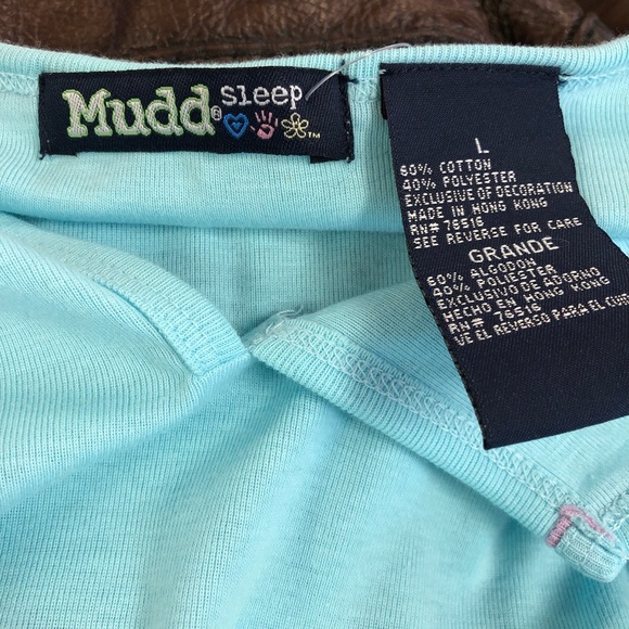 MUDD LIGHT BLUE GRAPHIC FUNNY NIGHT GOWN - Picture 5 of 5